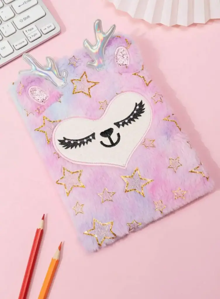 Cute Dear style Plush Notebook,Student Diary