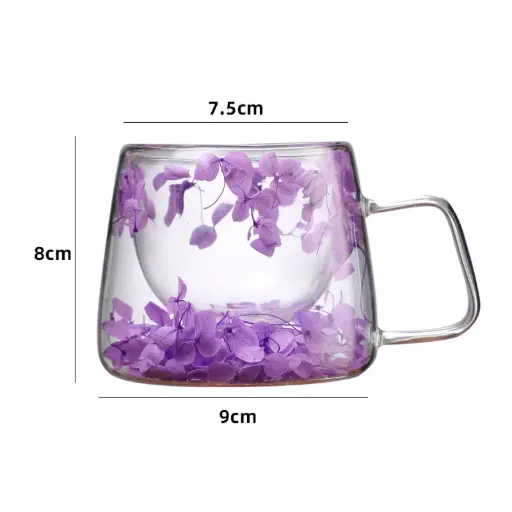 elegant 7oz double walled glass mug  (1Pc)